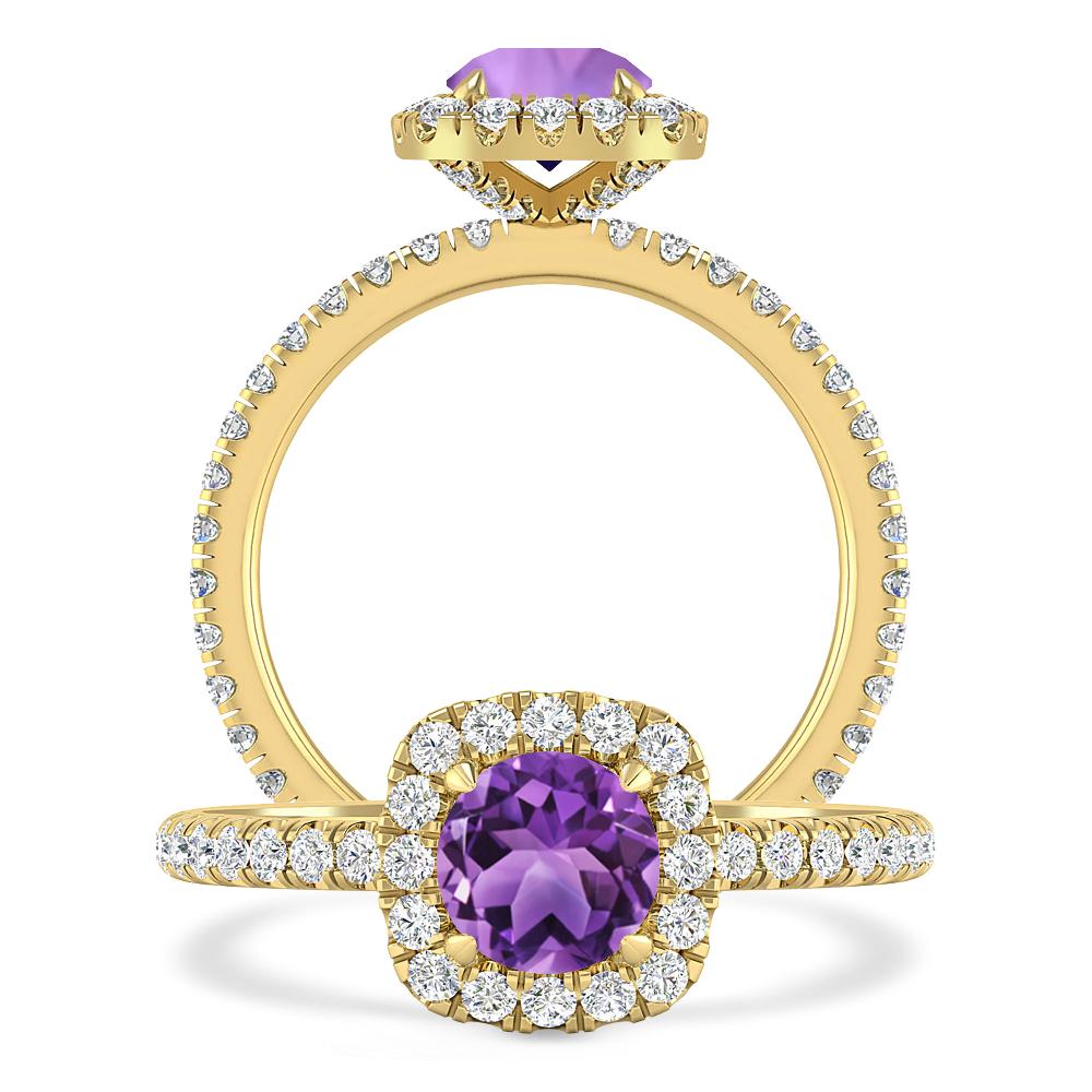 Yellow Gold - Amethyst