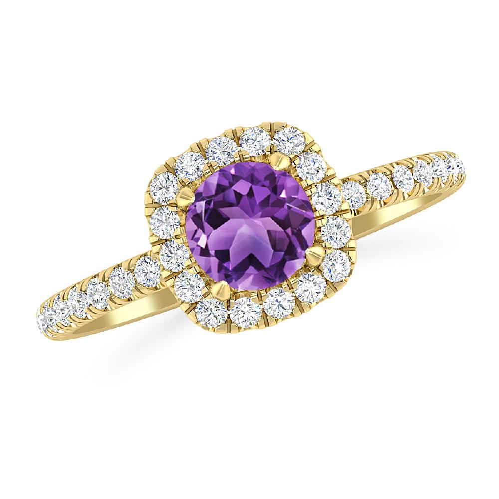 Yellow Gold - Amethyst