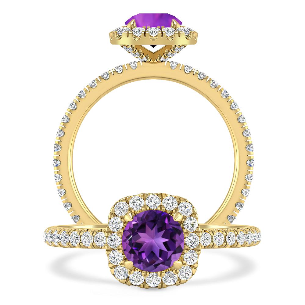 Yellow Gold - Amethyst