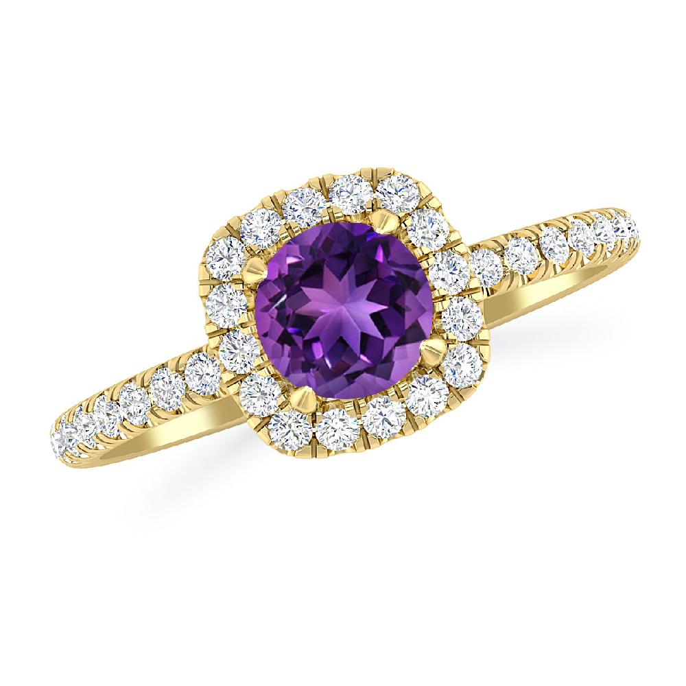 Yellow Gold - Amethyst