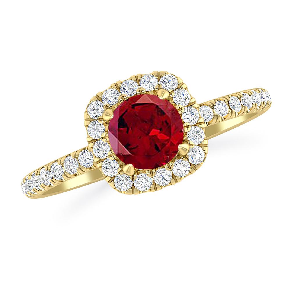 Yellow Gold - Garnet