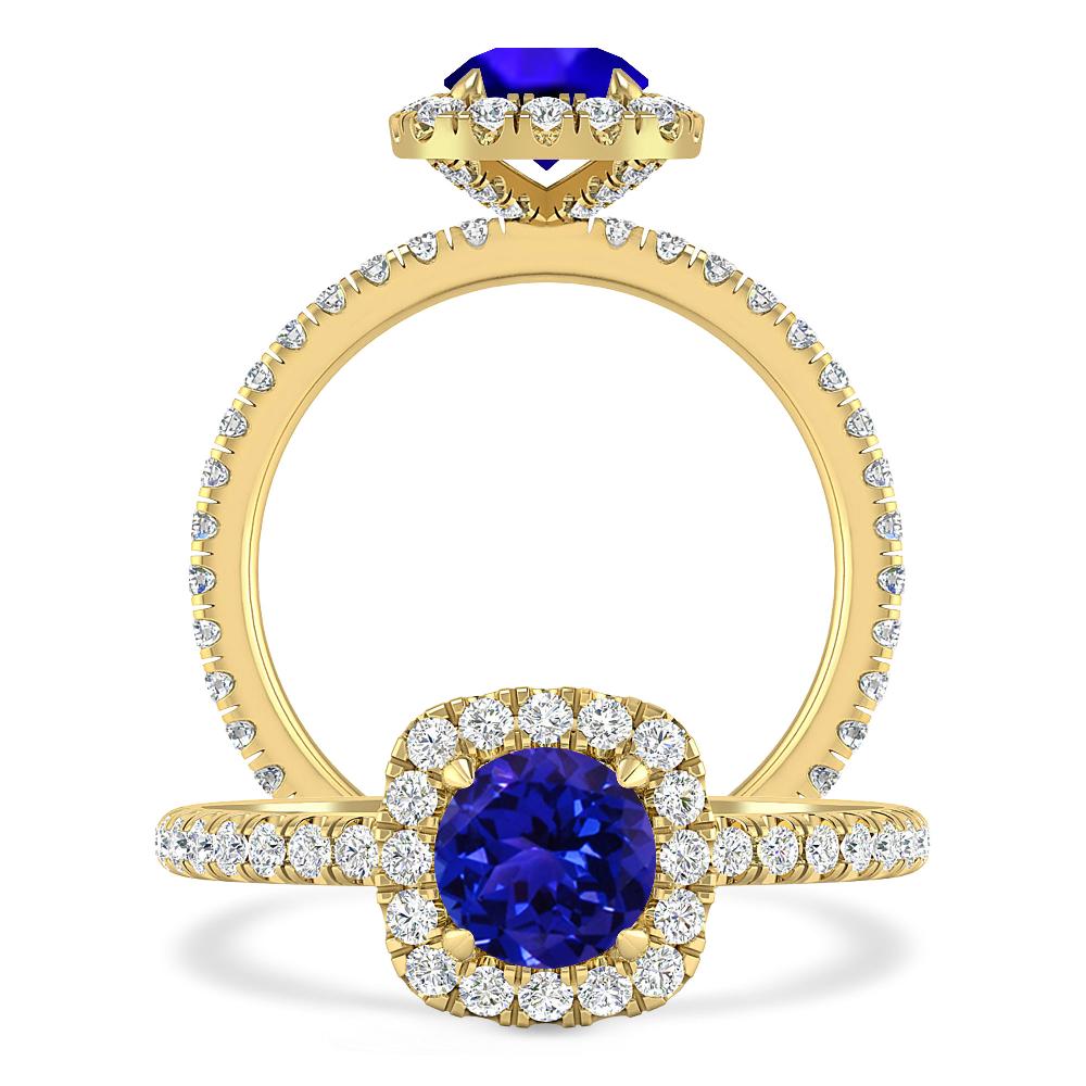 Yellow Gold - Tanzanite