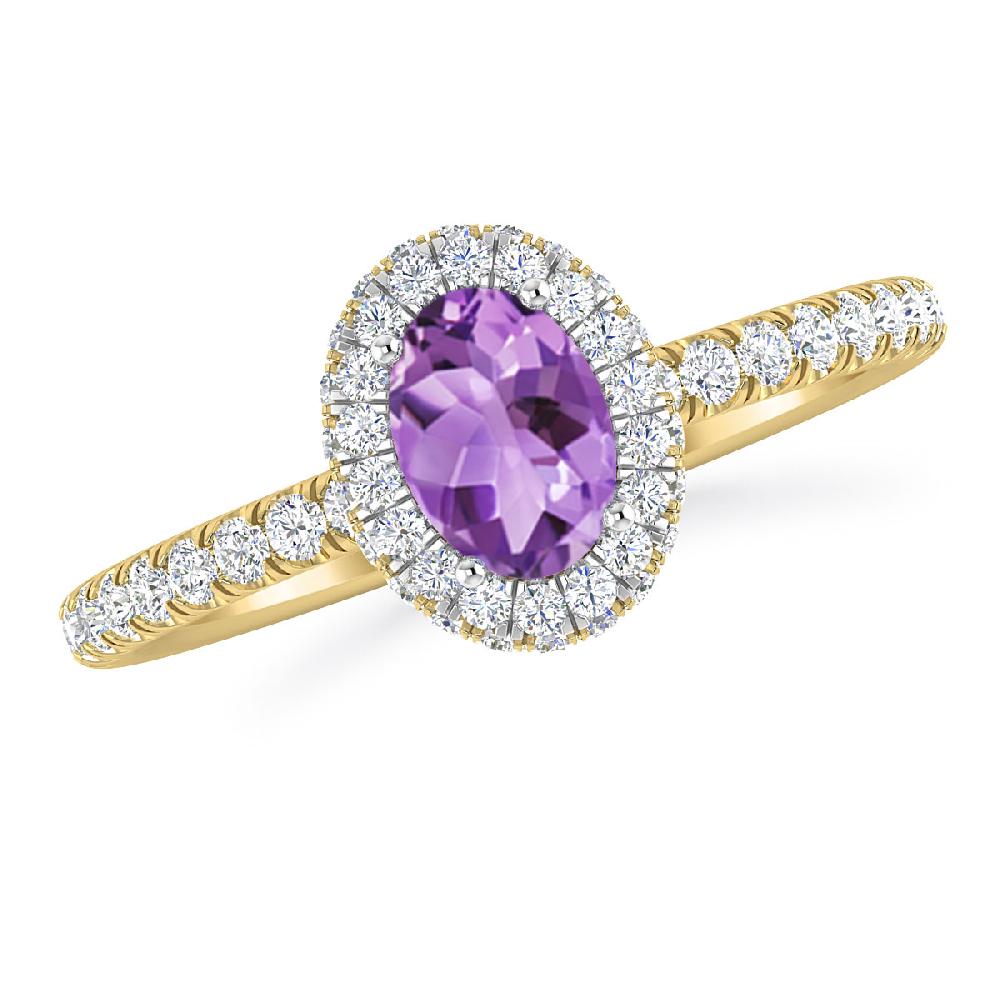 Yellow Gold - Amethyst