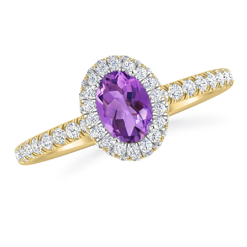 Yellow Gold - Amethyst