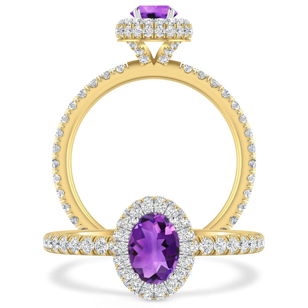 Yellow Gold - Amethyst