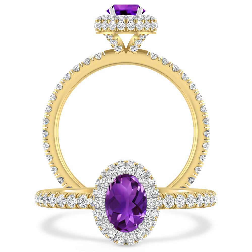 Yellow Gold - Amethyst