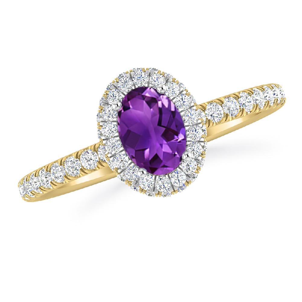 Yellow Gold - Amethyst