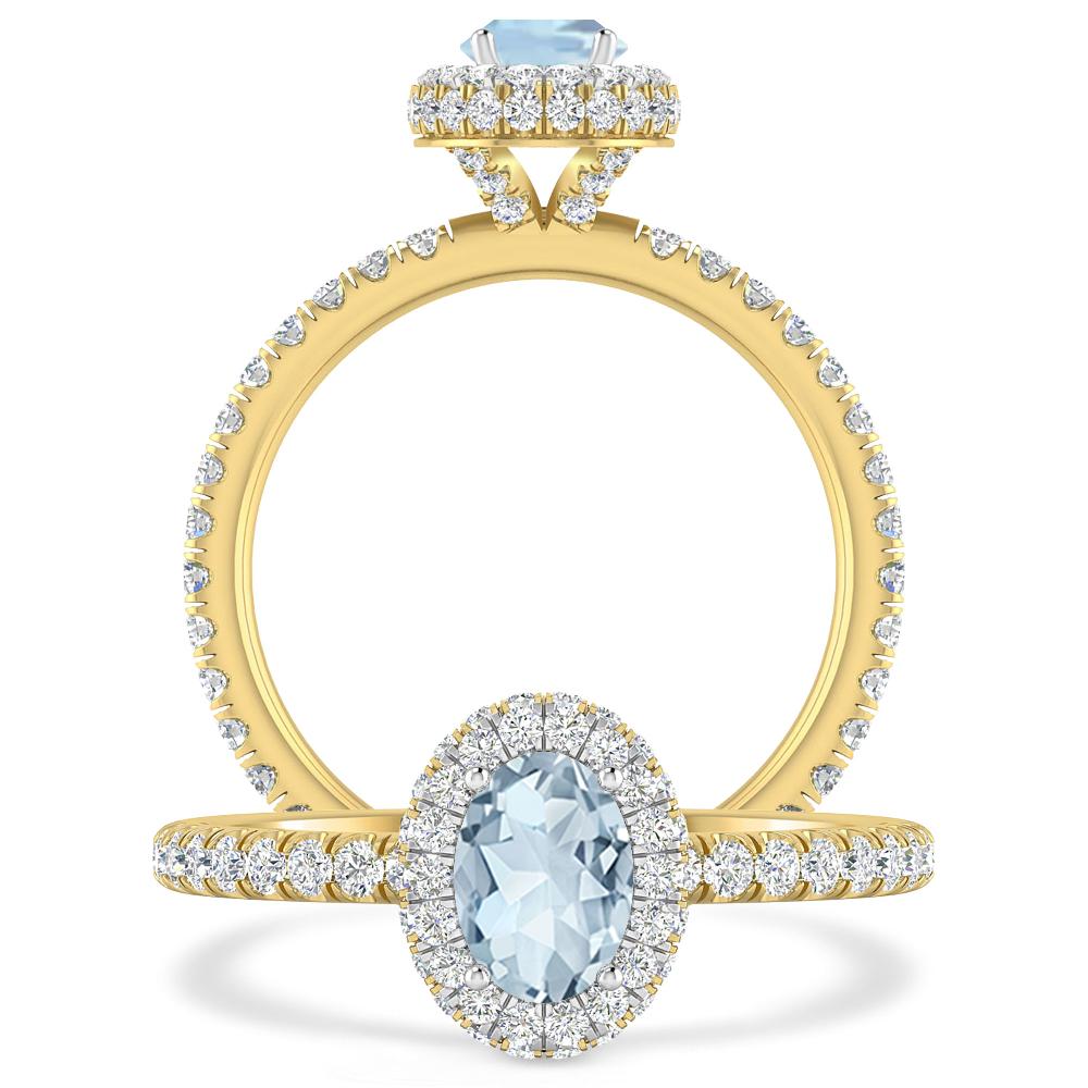 Yellow Gold - Aquamarine