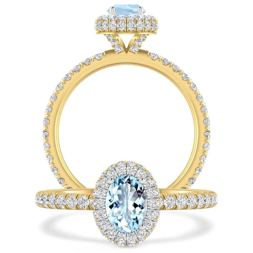 Yellow Gold - Aquamarine