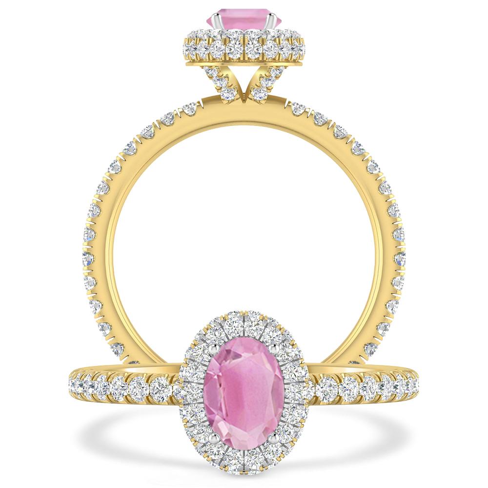 Yellow Gold - Pink Tourmaline