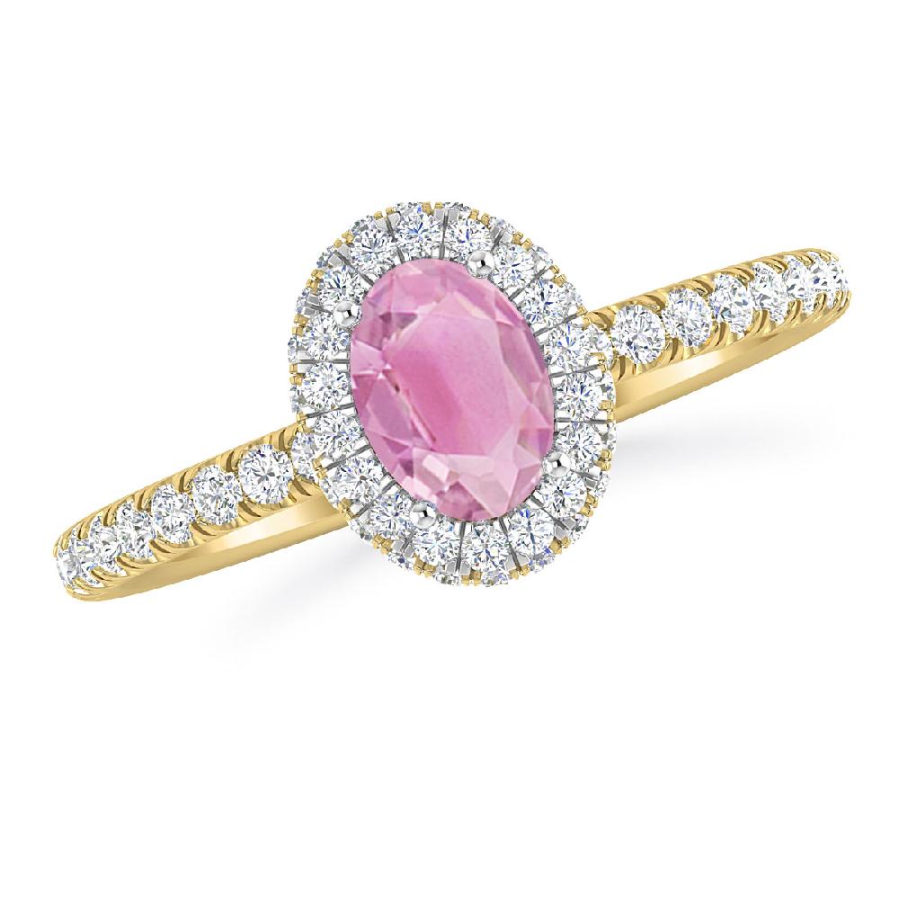 Yellow Gold - Pink Tourmaline