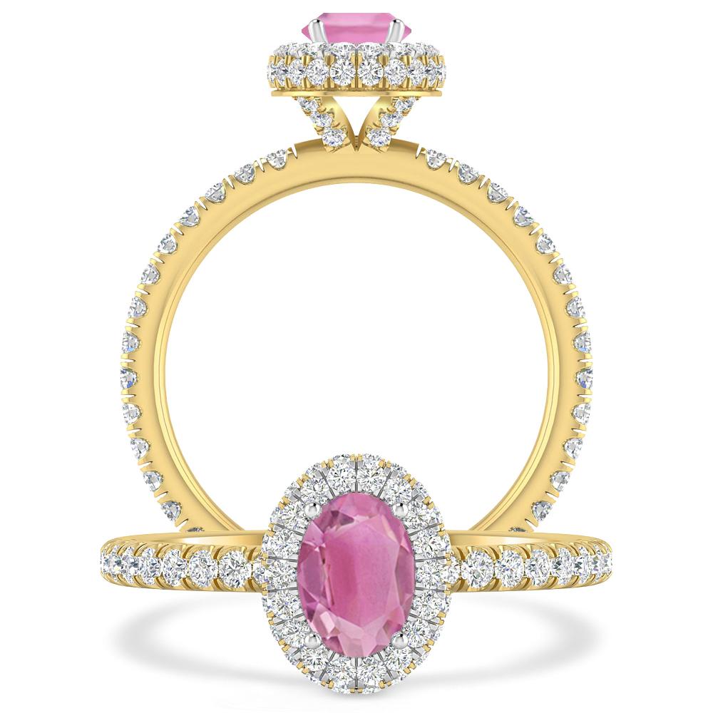 Yellow Gold - Pink Tourmaline