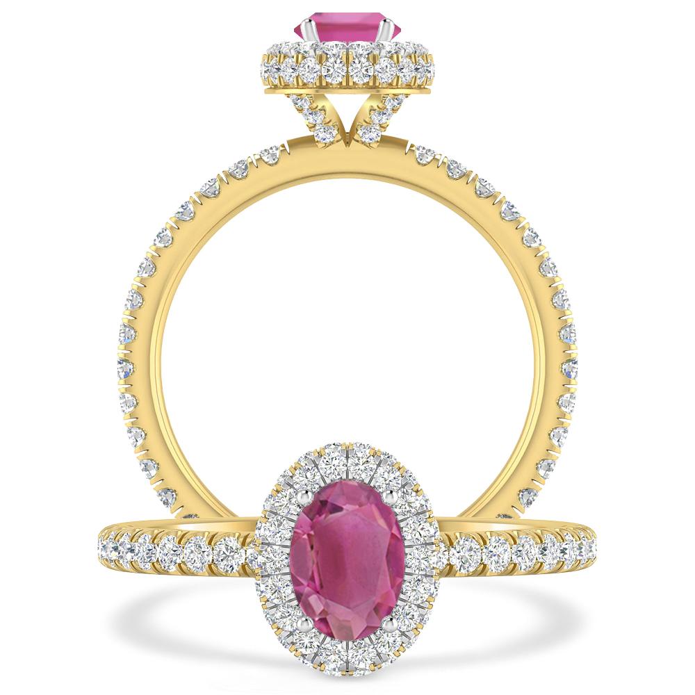 Yellow Gold - Pink Tourmaline