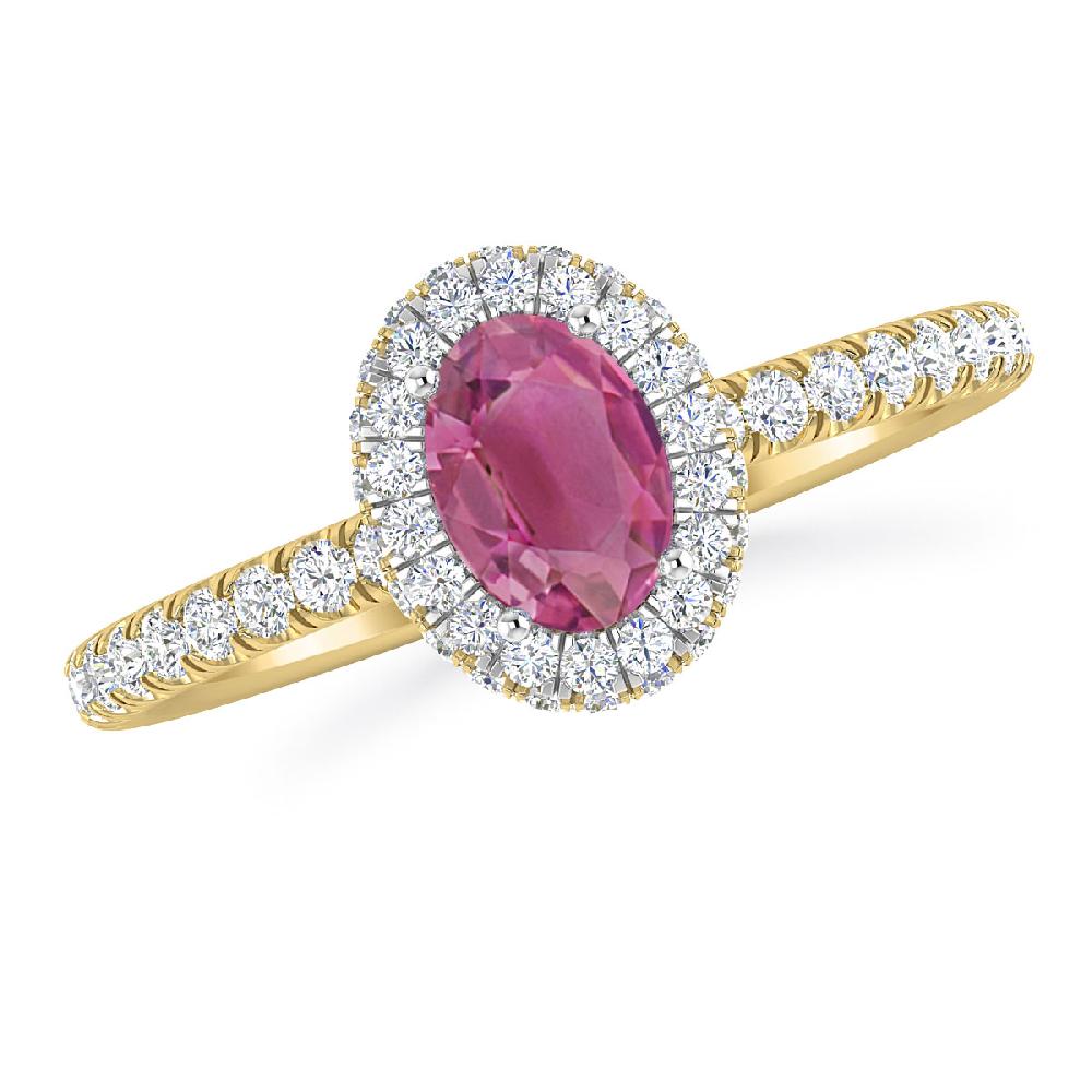 Yellow Gold - Pink Tourmaline