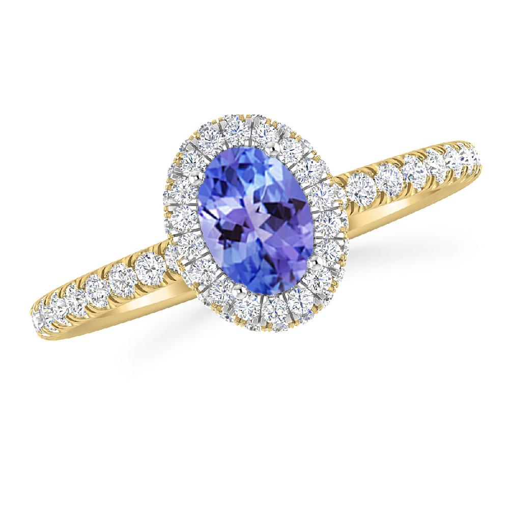 Yellow Gold - Tanzanite