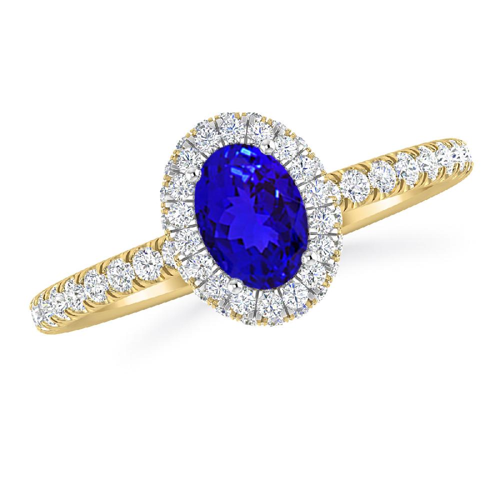 Yellow Gold - Tanzanite