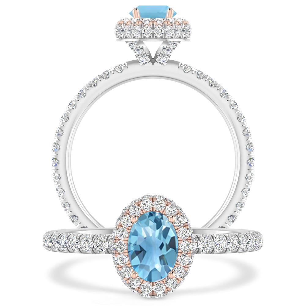 White Gold - Blue Topaz