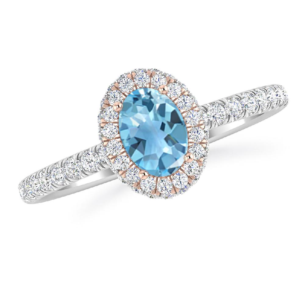 White Gold - Blue Topaz