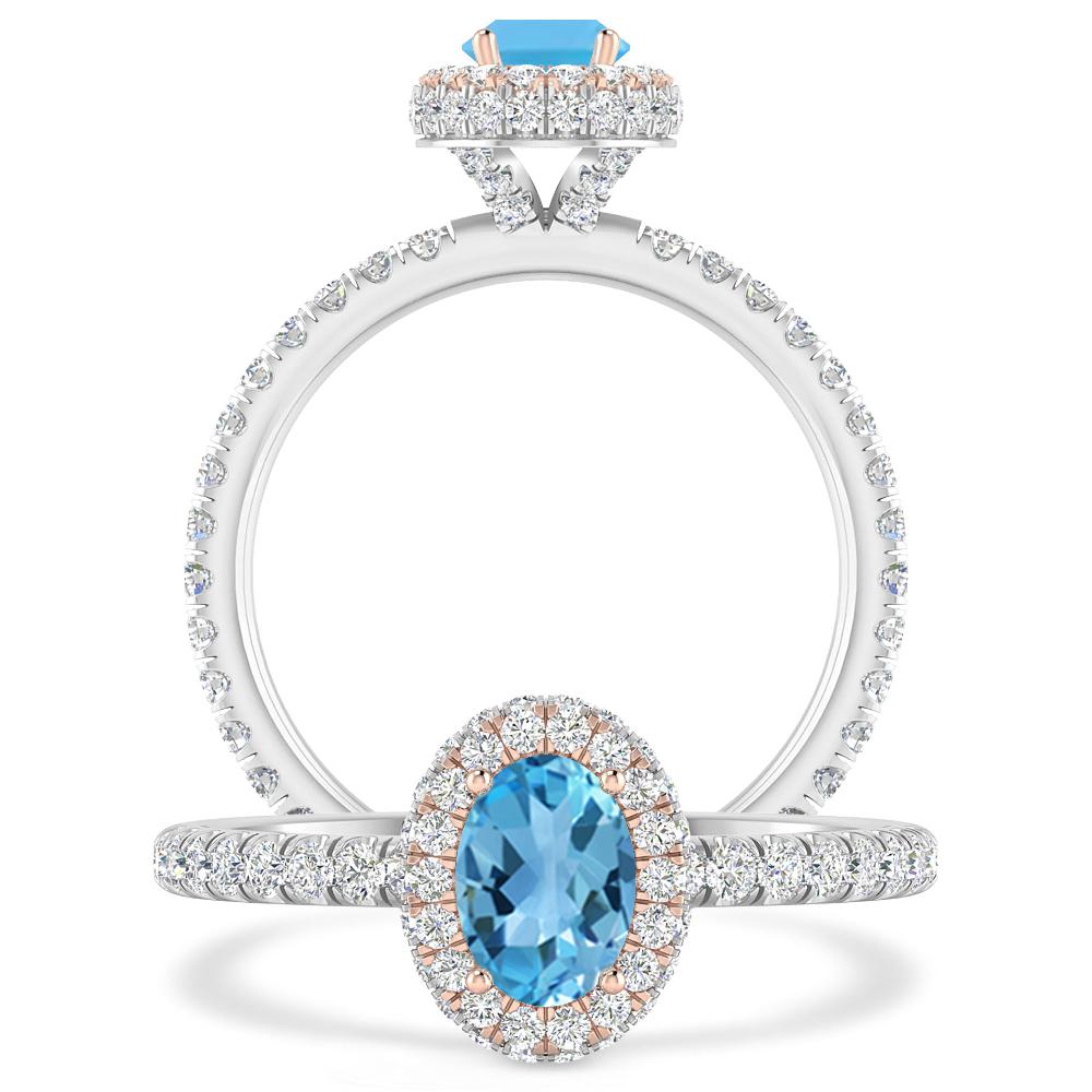 White Gold - Blue Topaz