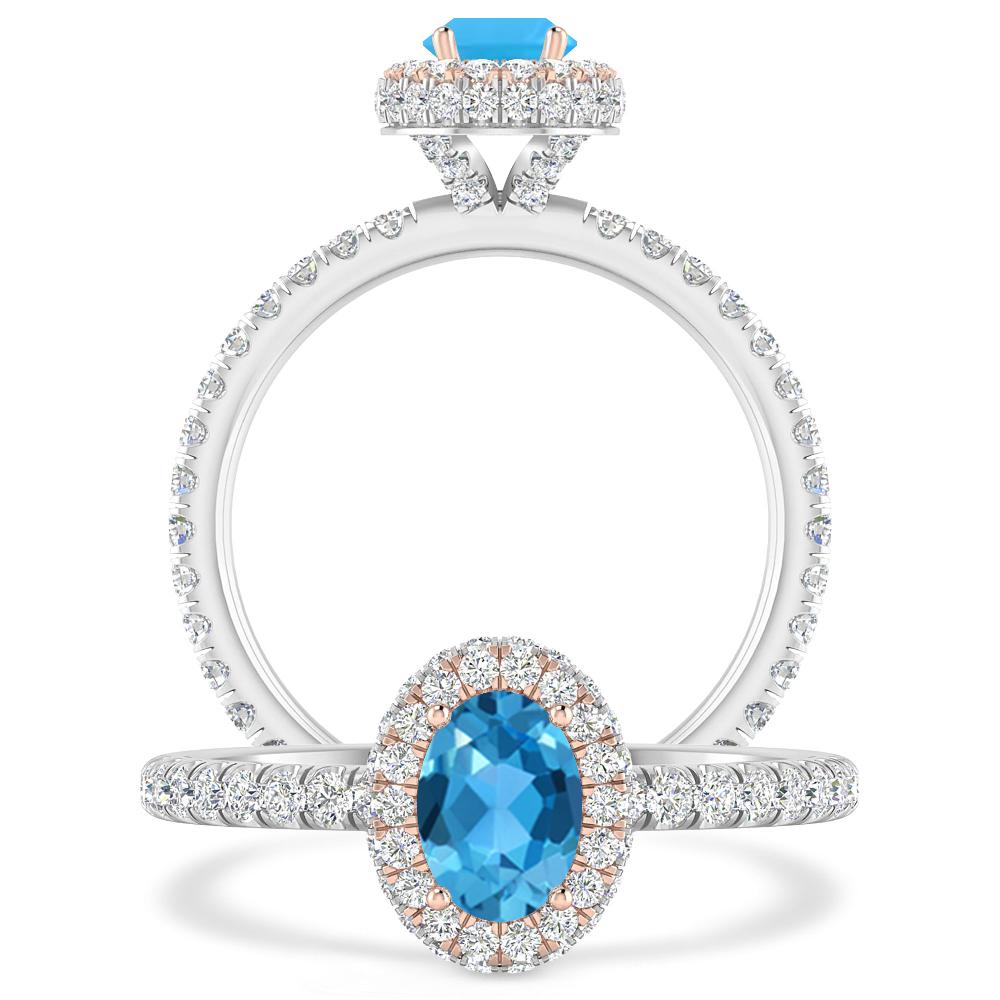 White Gold - Blue Topaz