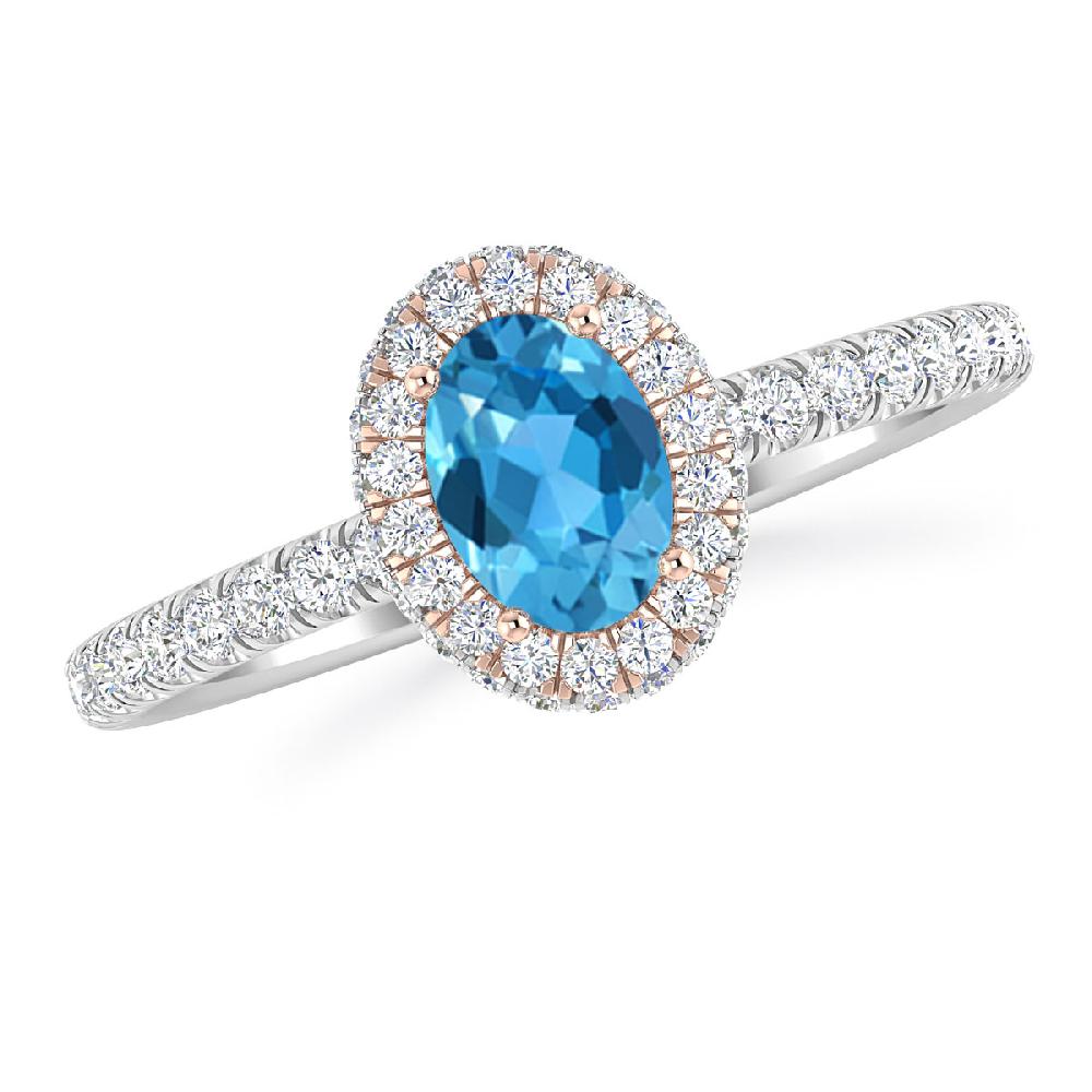 White Gold - Blue Topaz