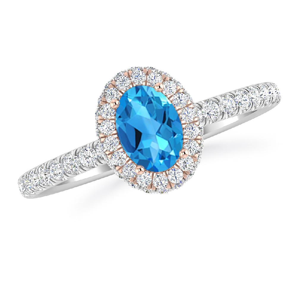 White Gold - Blue Topaz