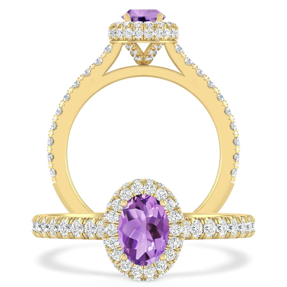 Yellow Gold - Amethyst