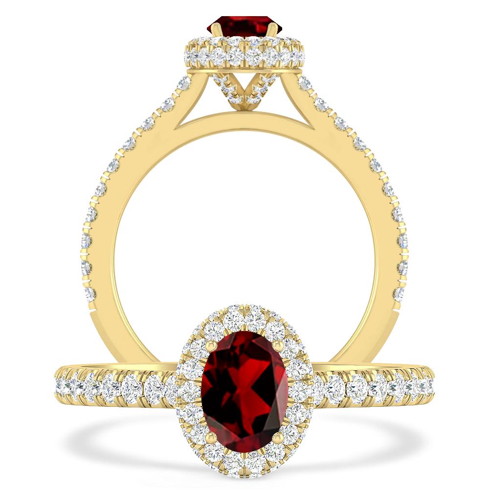 Yellow Gold - Garnet