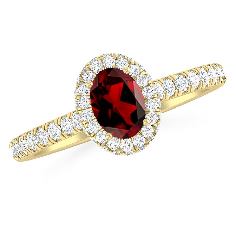 Yellow Gold - Garnet