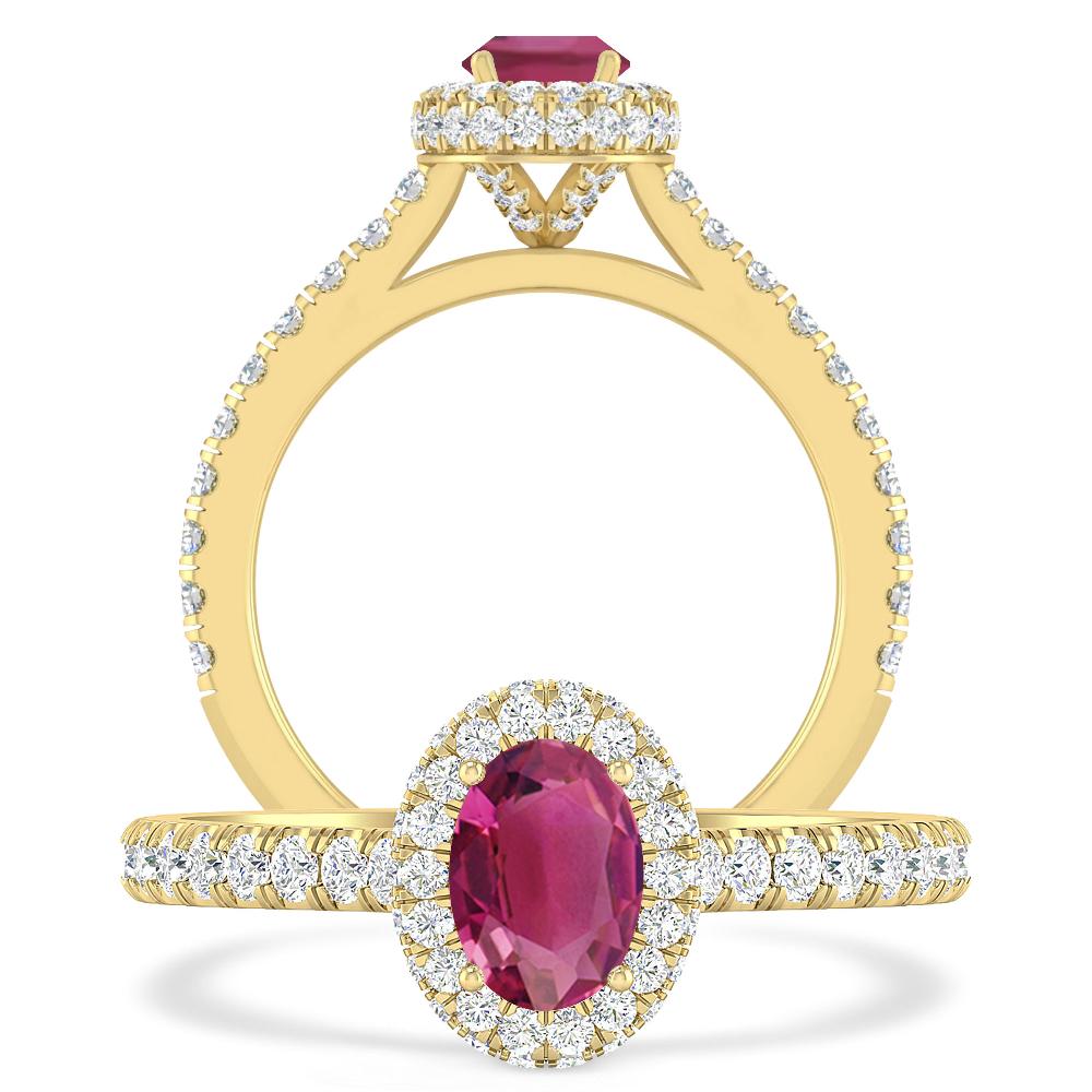 Yellow Gold - Pink Tourmaline