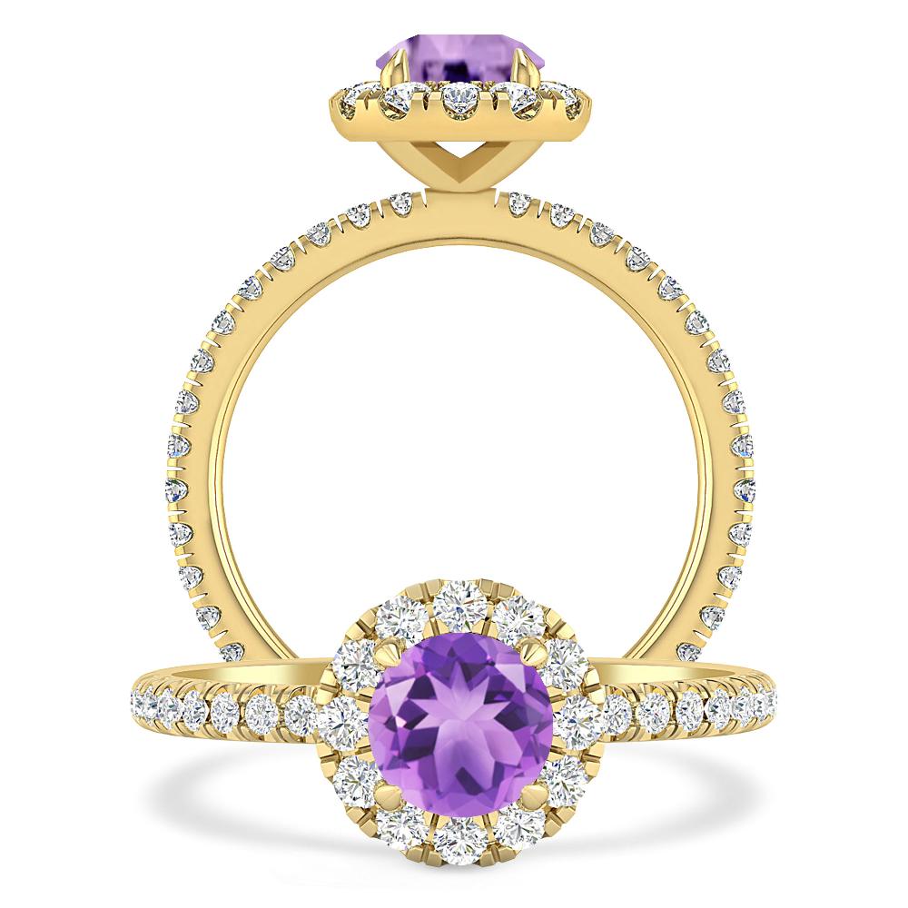 Yellow Gold - Amethyst