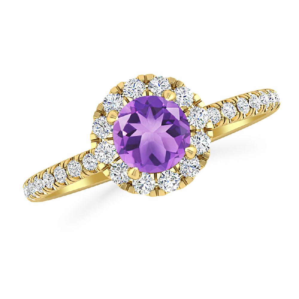 Yellow Gold - Amethyst