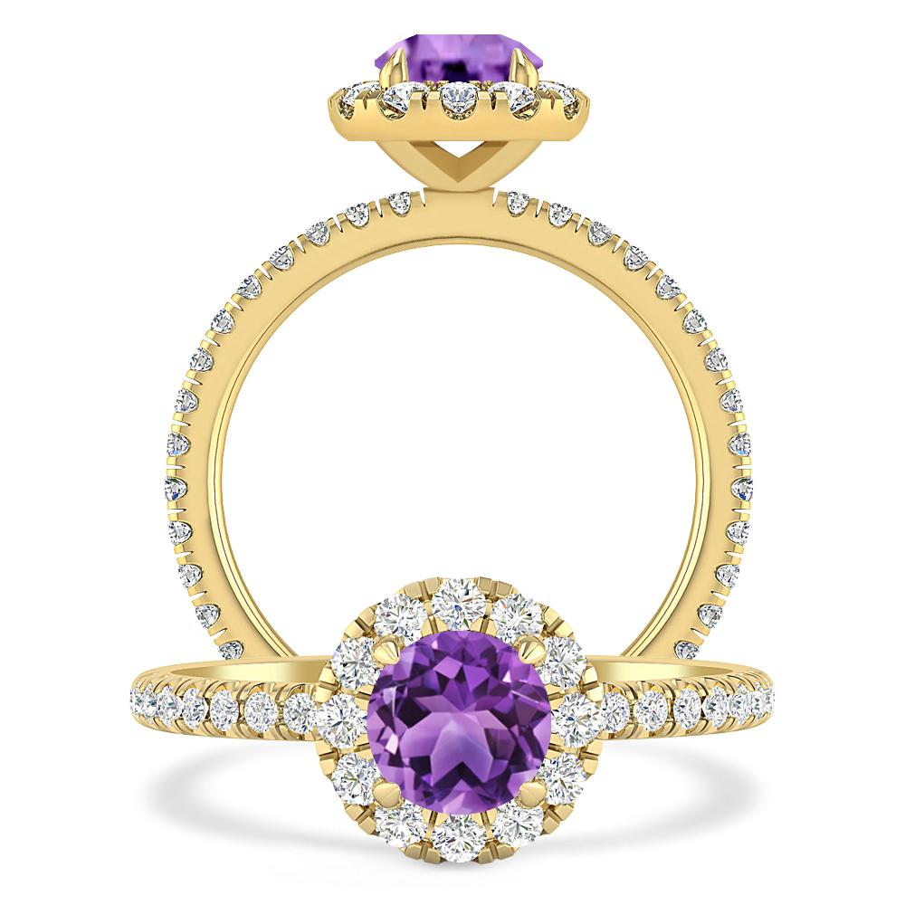 Yellow Gold - Amethyst