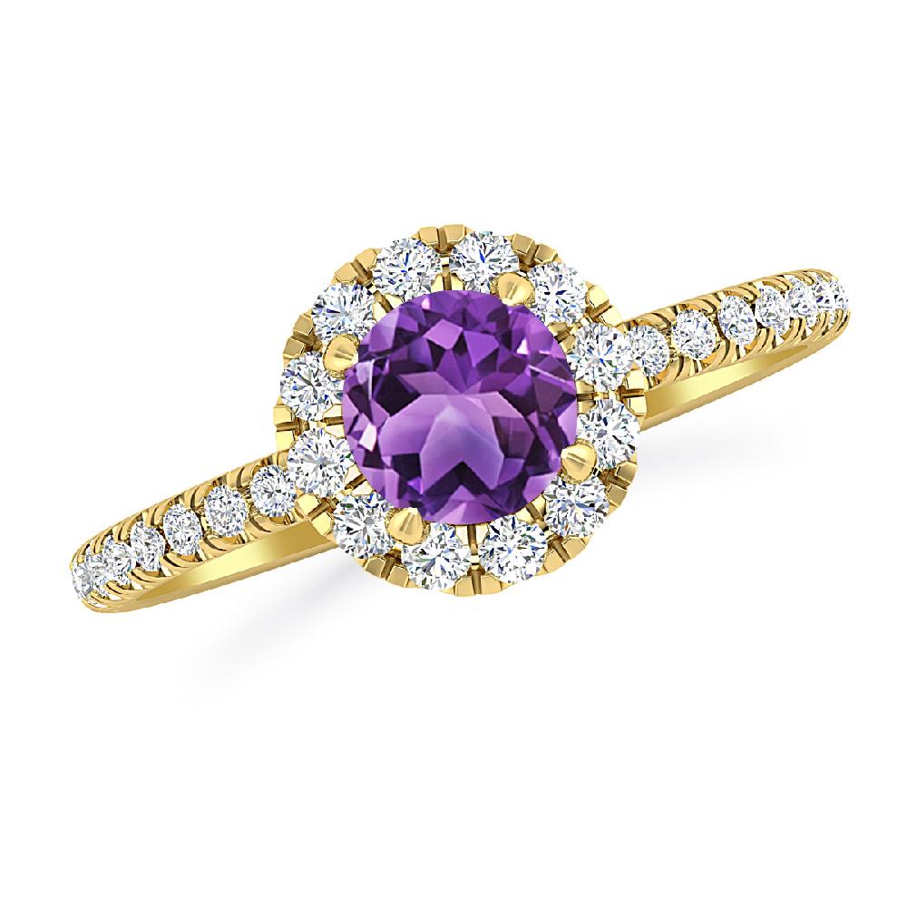 Yellow Gold - Amethyst