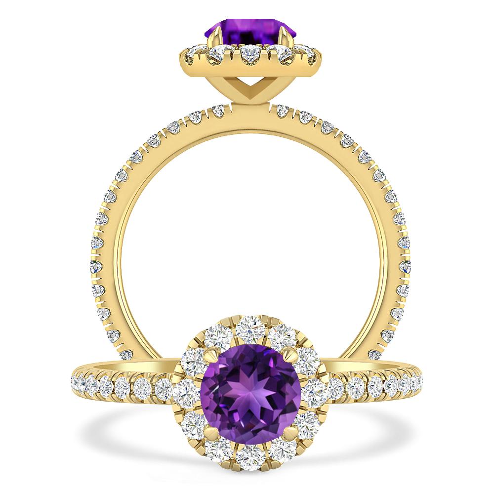 Yellow Gold - Amethyst