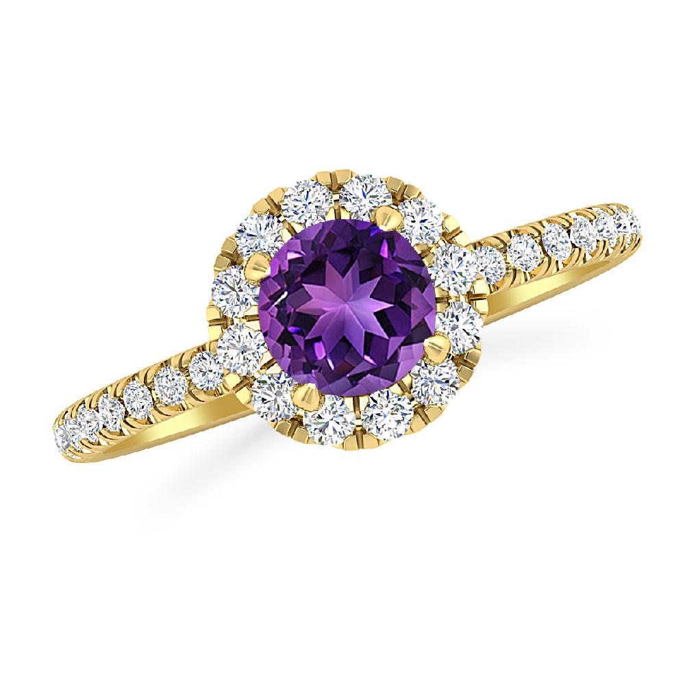 Yellow Gold - Amethyst