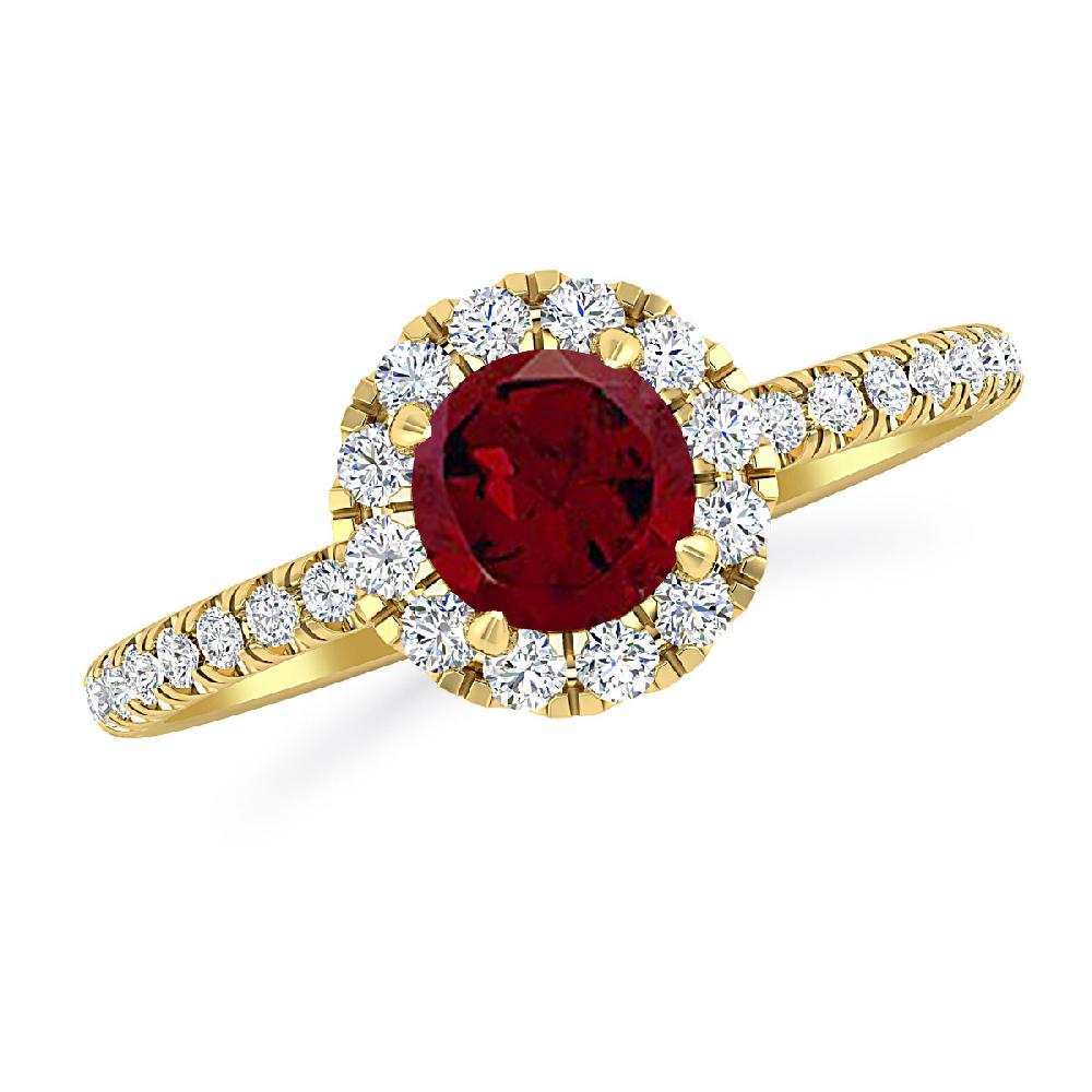 Yellow Gold - Garnet