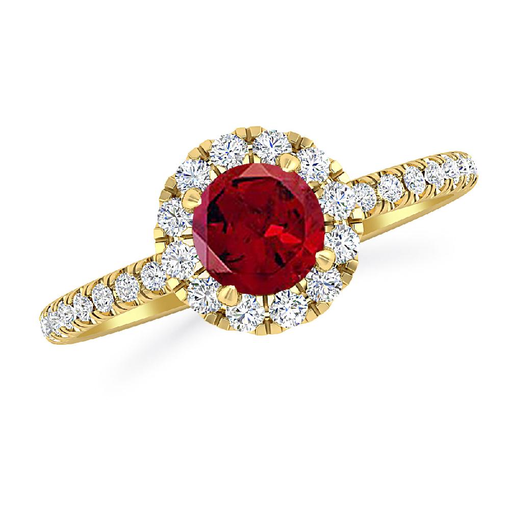 Yellow Gold - Garnet