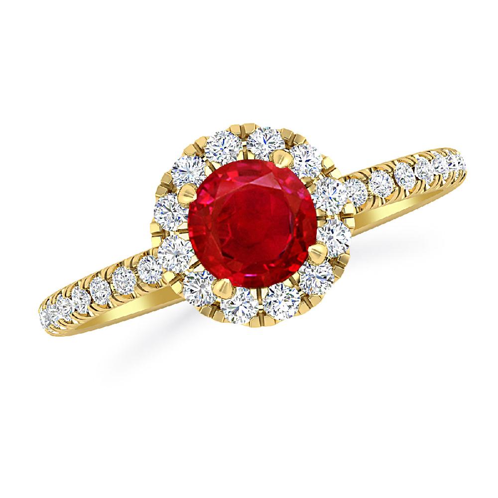 Yellow Gold - Ruby