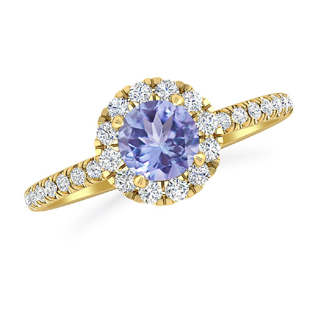 Yellow Gold - Tanzanite