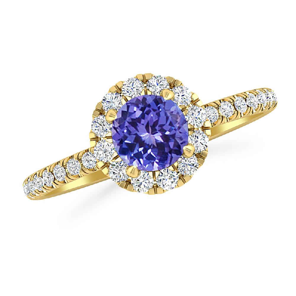 Yellow Gold - Tanzanite