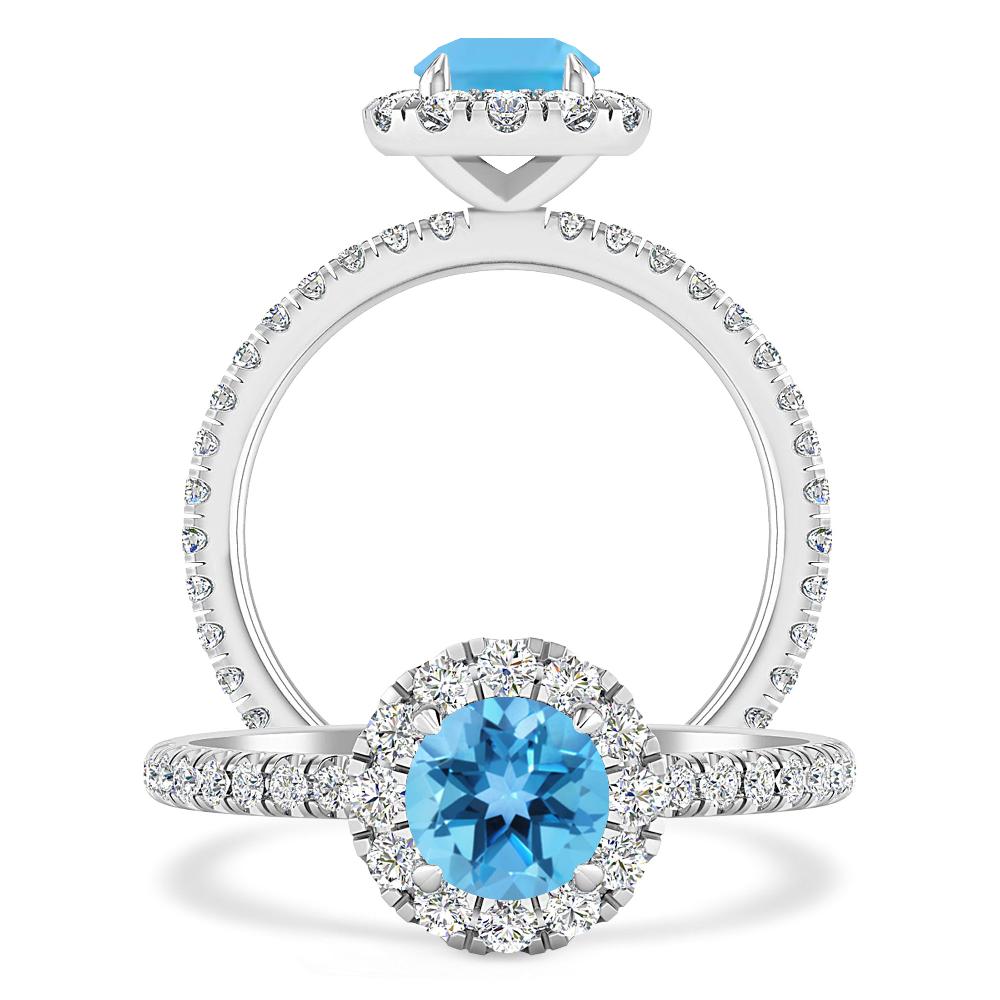 White Gold - Blue Topaz