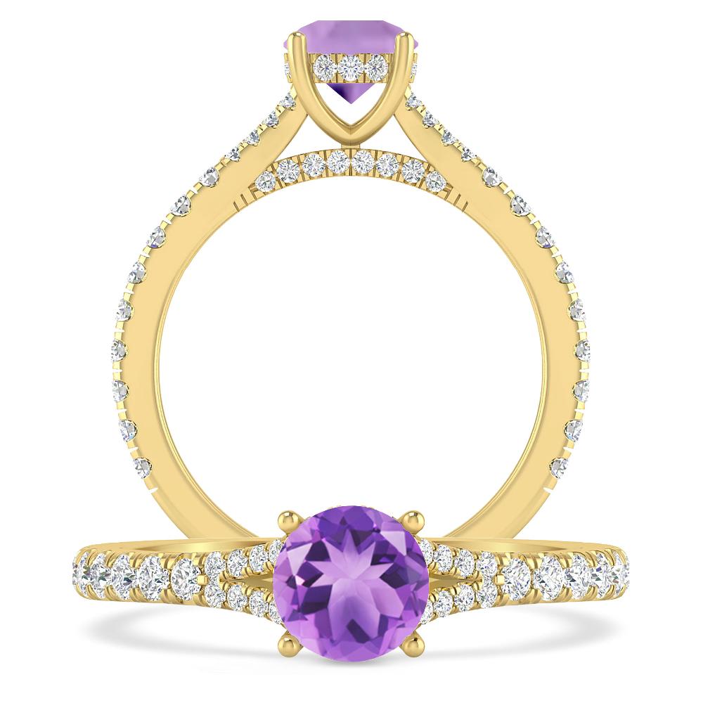 Yellow Gold - Amethyst