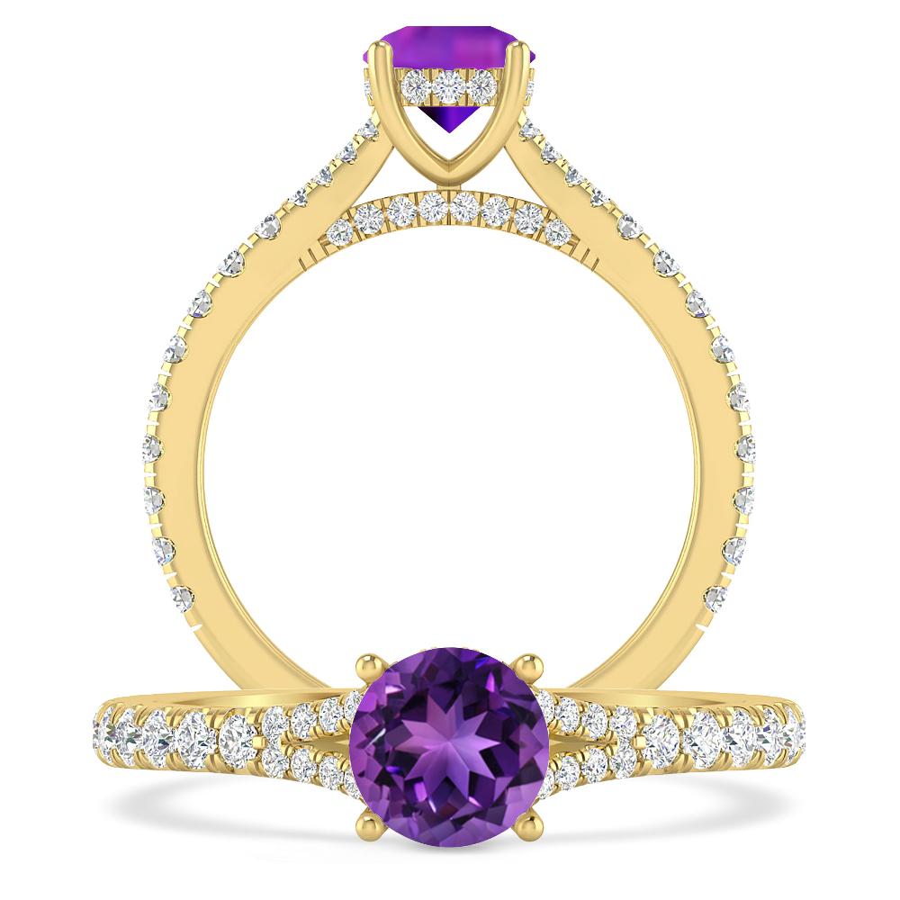 Yellow Gold - Amethyst