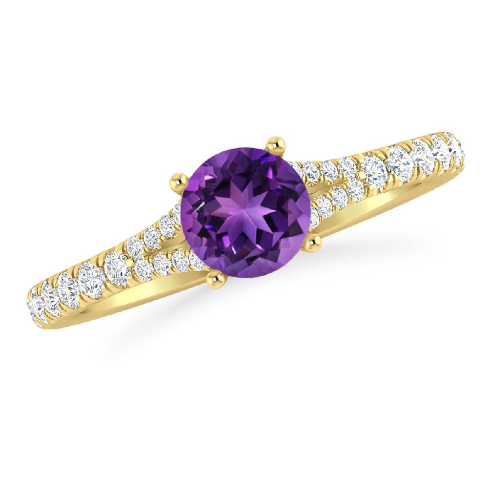 Yellow Gold - Amethyst