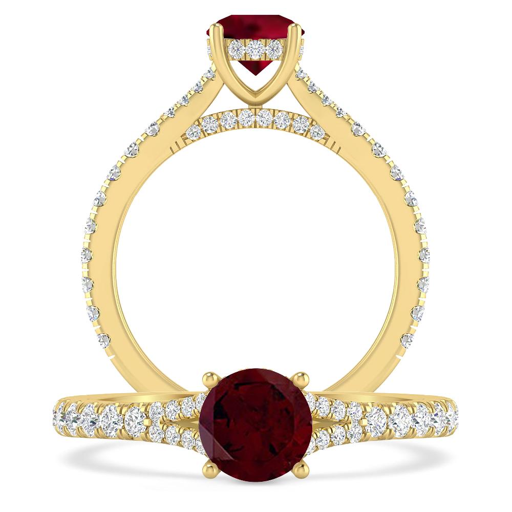 Yellow Gold - Garnet