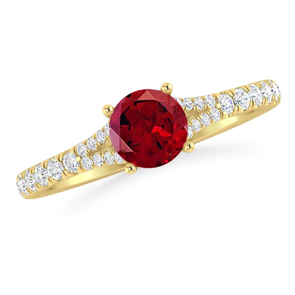 Yellow Gold - Garnet