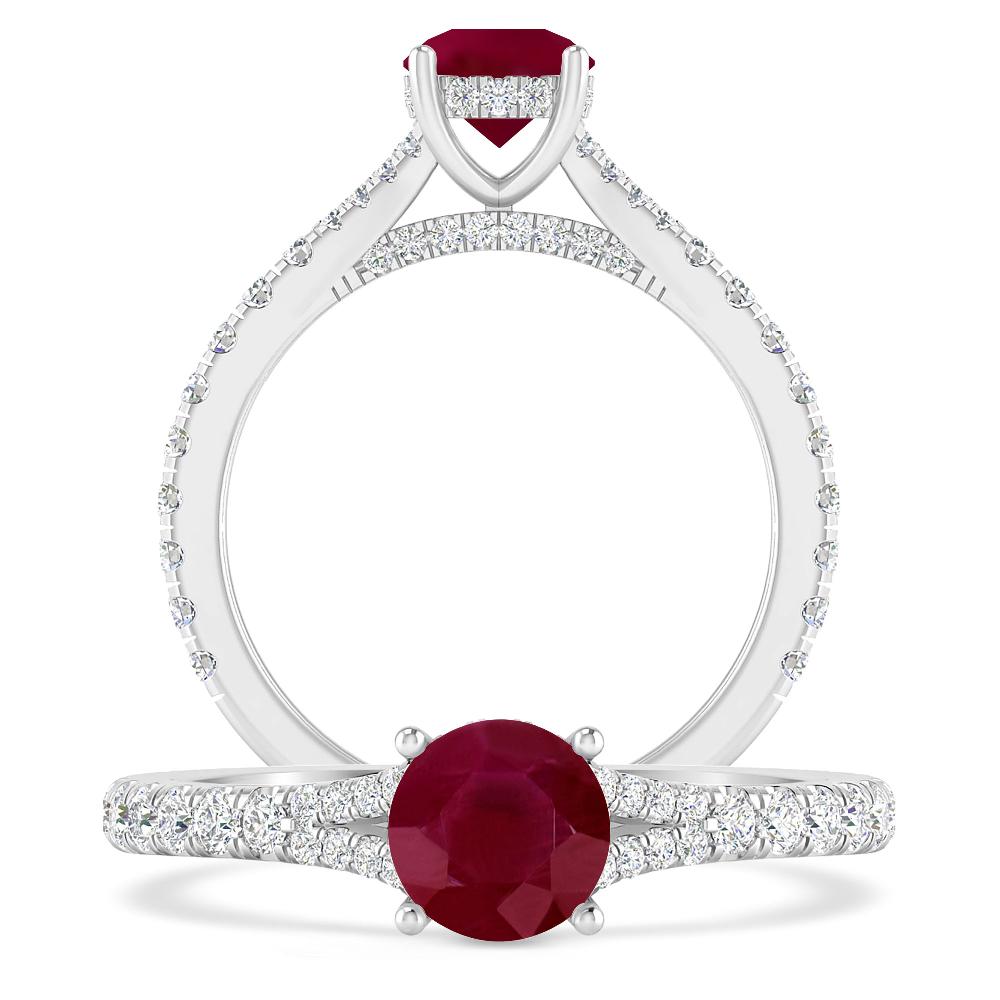 White Gold - Ruby