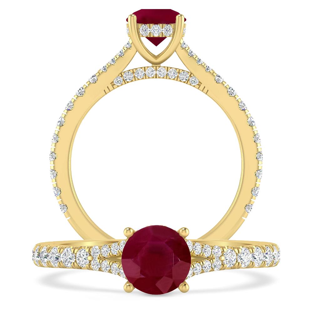 Yellow Gold - Ruby