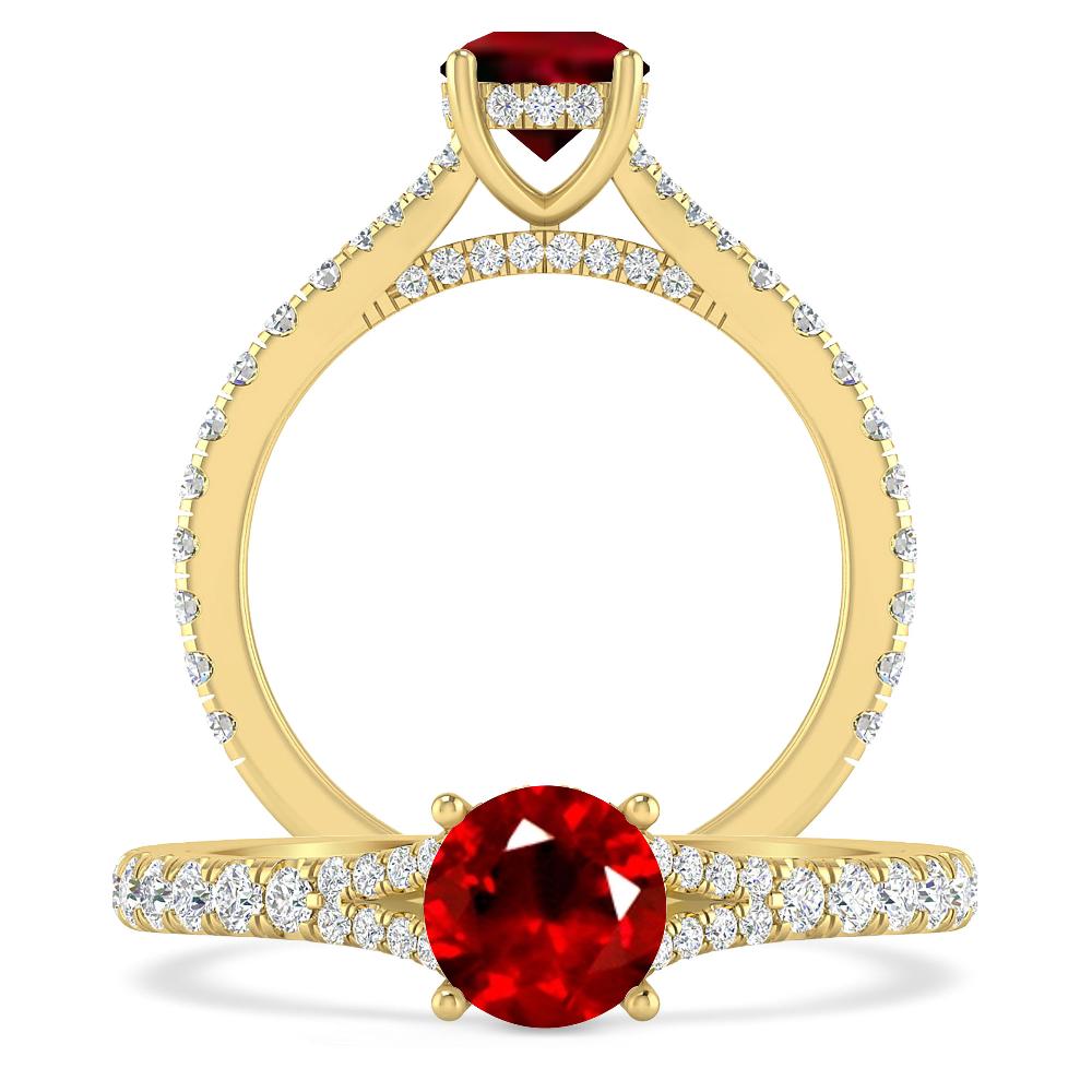 Yellow Gold - Ruby